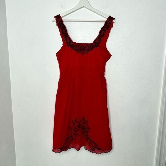 Free People La Isla Dress in Red/Black - Picture 3 of 11